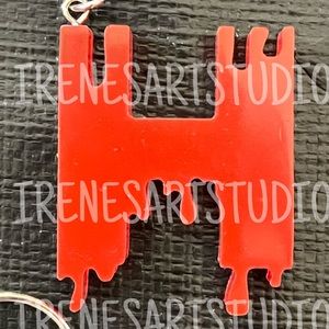 HORROR LETTER H KEYCHAIN
